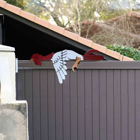 Chicken Fence Decoration Farmyard Chicken Statue Resin Chicken Outdoor Animal Statue for Home Garden Fence Farmhouse Patio