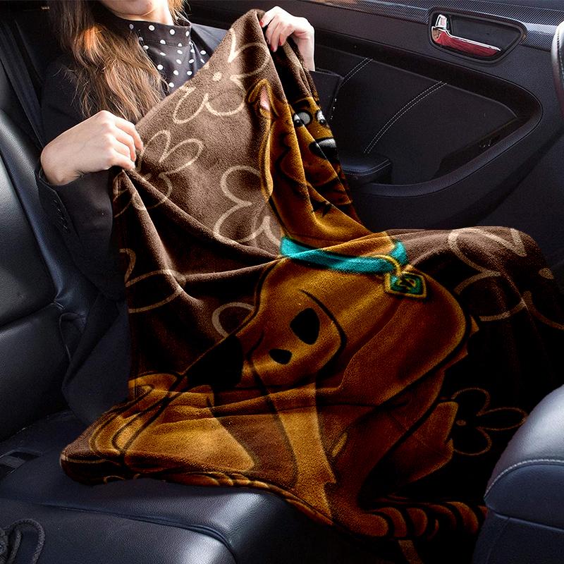 Scoo-dog Adventure Blanket Flannel Blanket for bed, sofa, Camping, Hiking, Picnic Essentials, gift for family Fan gifts