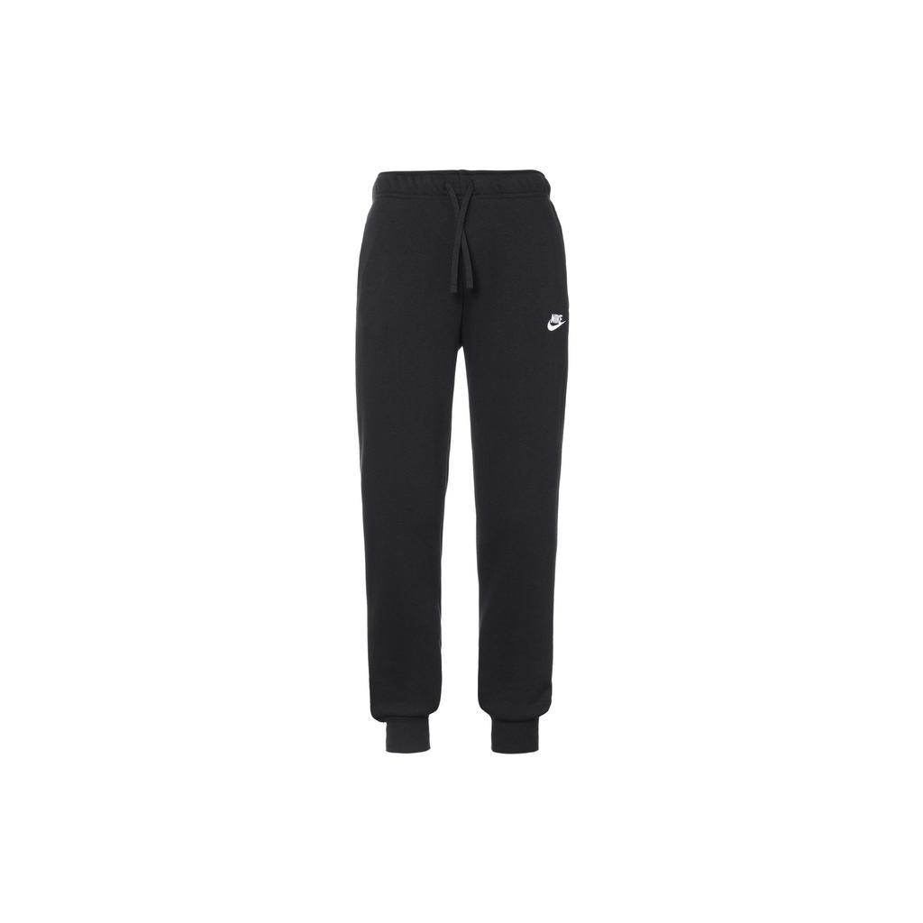 Nike Damen Sportbekleidung Club Fleece Jogginghose mit mittlerer Taille Schwarz DQ5192-010