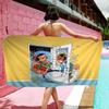 G-Gaston Lagaffe Anime Bath Towel Microfiber Soft Water Absorbing Breathable For Girl Kids Decorative Cartoon Beach Towel