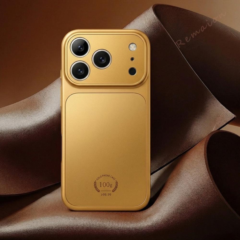 Big Window Magnetic Official Phone Case For For Iphone 17 Air 11 12 13 14 1 16 Pro Max Gold Glass Protector Cover