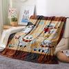1Pc Cartoon Print Flannel Blanket, High Quality Comfortable for All Seasons, Home Decor, Warmth and Comfort, Perfect for Christmas Birthday Gift