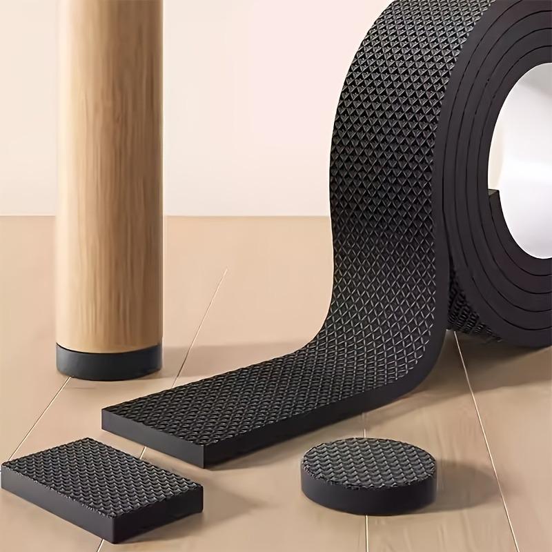 1roll Universal Black Anti-Slip Furniture Pads - Wear-Resistant for Dining Chairs Table Legs, Floor Guards Protectors