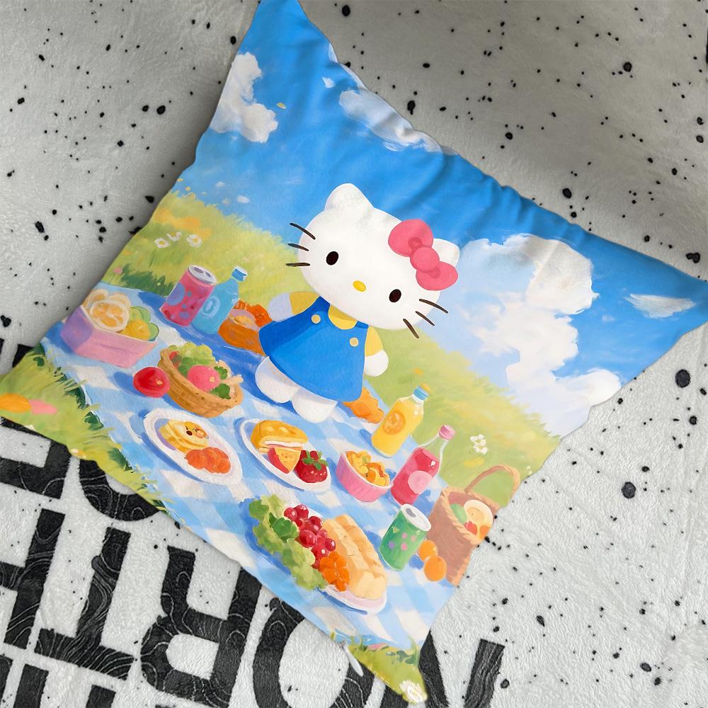 Cushion Covers Living Room Kawaii H-Hellocats Cushions For Decorative Sofa Pillowcase Decor 40X40 Holidays Ornamental Pillow