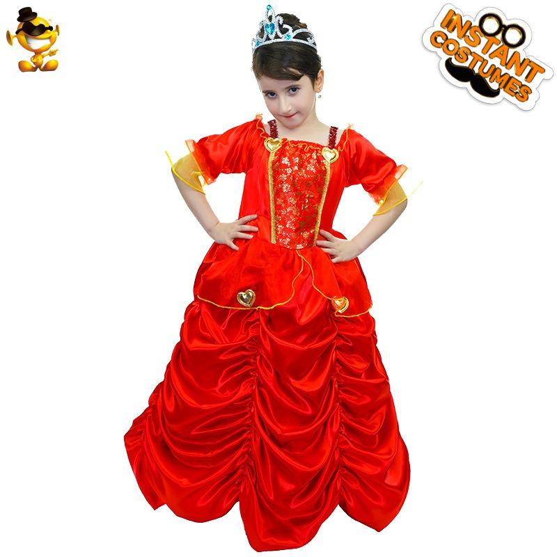 Little girl child princess dress, girl European princess stage show party costume cosplay halloween