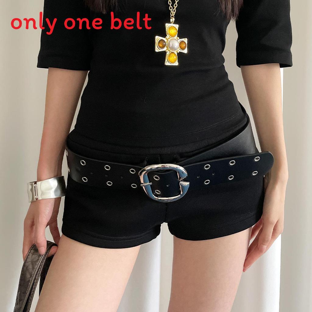 Punk Style Wide Pu Belt For Women With Metal Buckle For Dress And Jeans