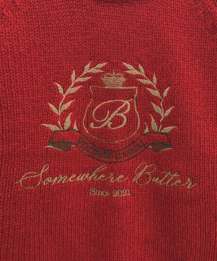 Sseomweeobeoteo Kevin Wool Knit - Vintage Red