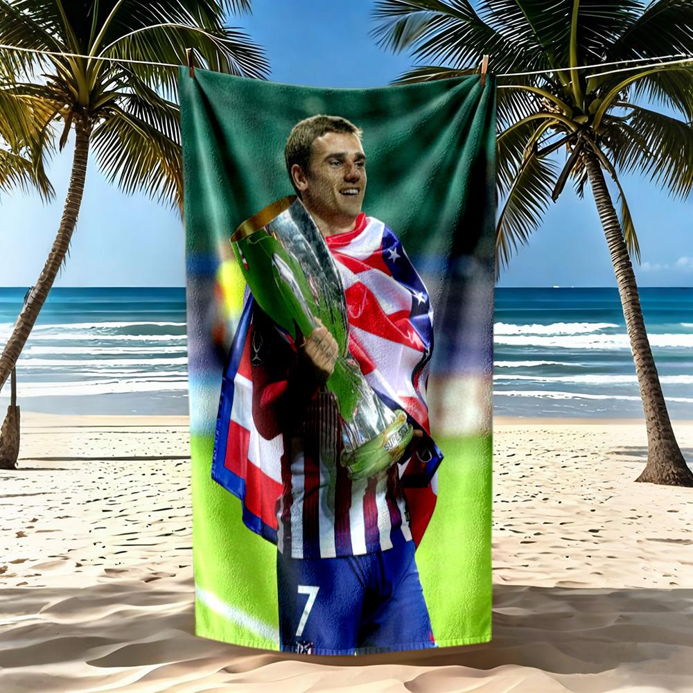 Atletico Madrid Beach Towel Super Soft Absorbent Comfortable Lightweight Portable For Swimmingbeachcamping Travel Beach Accessoriesgym