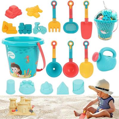 Sand Toy Set, 18 Pieces Sand Toy Set, Sand Toy Beach, Sand Toys Kids Set, Sandpit Set with Bucket, Shovel, Sand Molds,Watering Can for Children