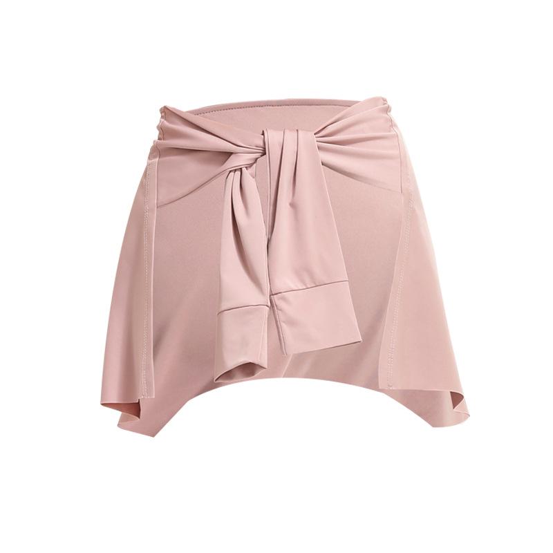 

European-American Sports Yoga Tie-Up Ballet Skirt: Slimming One-Piece with Hip-Covering Half Skirt for Dance and Fitness One Size троянди рожеві кольору