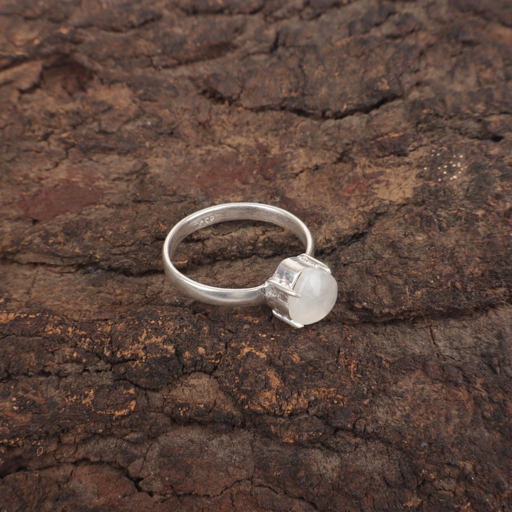 Heart Rainbow Moonstone Stone 925 Silver Eternity Sisters Gift Birthday New Ring RR-43-35