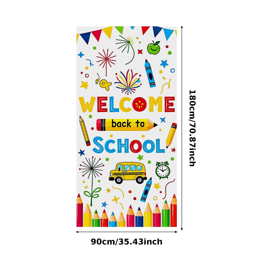 Classroom Decoration Colorful Design Welcome Back To School Banner Educational Banner Educational Theme School Bus Banner For