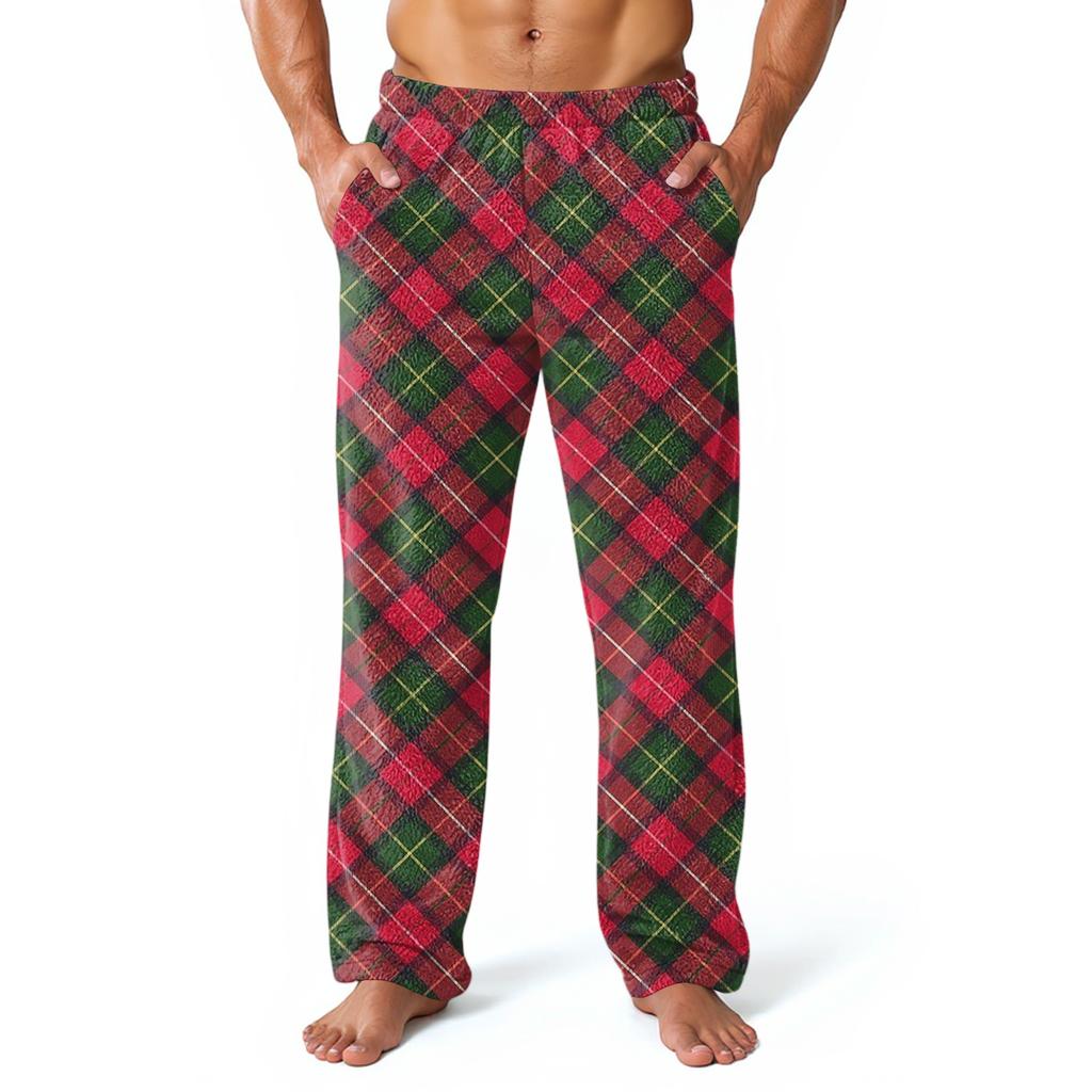 Men's Allover Printed Home Pants Sleeping Pajama Pants Long Pants Pajama Pants