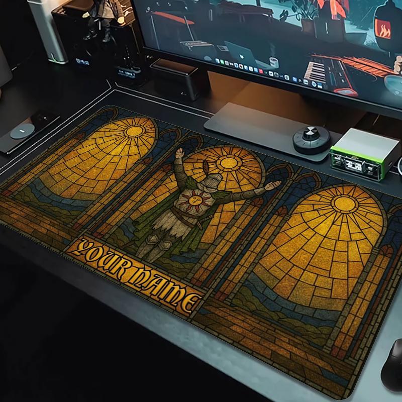 Custom Name Dark soul Mouse Pad Large Gaming Table Cushion Non-slip Laptop Tablet Big Mousepad XXL Mat Mini PC Playmat With Lock edge_XIA