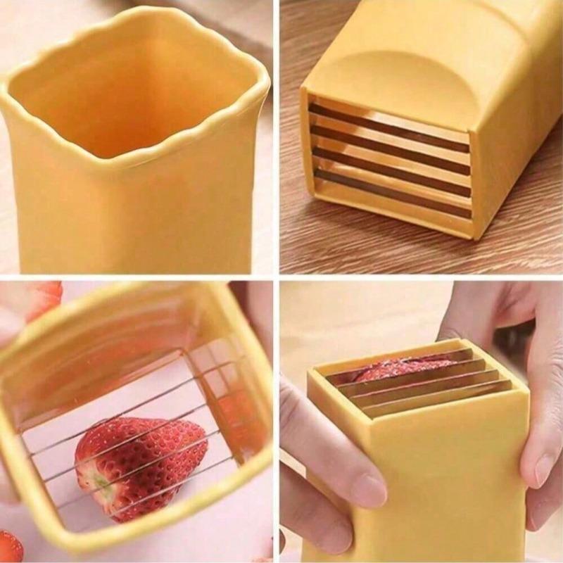 Fruit and Vegetable Cutter Slicer for Strawberry Banana Potato Grape Cutting and French Fries Maker Creative Kitchen Gadget Tool