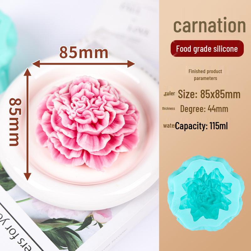 Peony & Lotus 3D Jelly Mold - Rose Milk, Silicone Mousse Pudding Cold Dish Mold