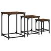 VidaXL Tables basses gigognes 3 pcs chêne marron bois d'ingénierie 838927