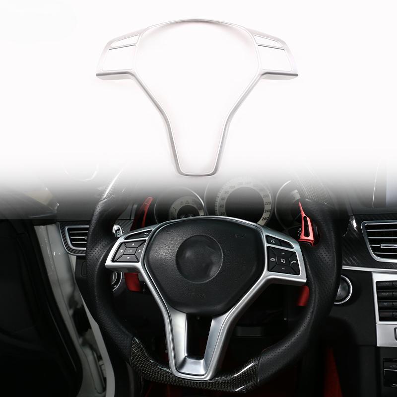 For Mercedes Benz A B C E GlA GLK Class W176 W246 W204 W207 W218 W212 Car Steering Wheel Decorative Frame Trim  Accessories