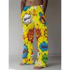 Men's 3D Abstract Pattern Printed Baggy Casual Trousers,  Elastic Drawstring Waist with Pockets, for Spring Summer Home Outdoor Vacation