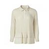 Pleats Me Crepe Flare Button Blouse Ppblw325001