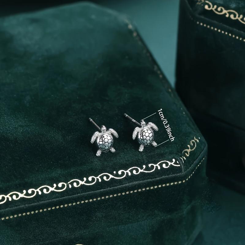 1 Paar Retro Modische Ohrringe in Schildkrötenform, Kreativ Designte Trendige Ohrringe, Geeignet für den täglichen Gebrauch.
