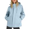 Women Solid Stripe Rain Jacket Outdoor Plus Waterproof Hooded Raincoat Windproof