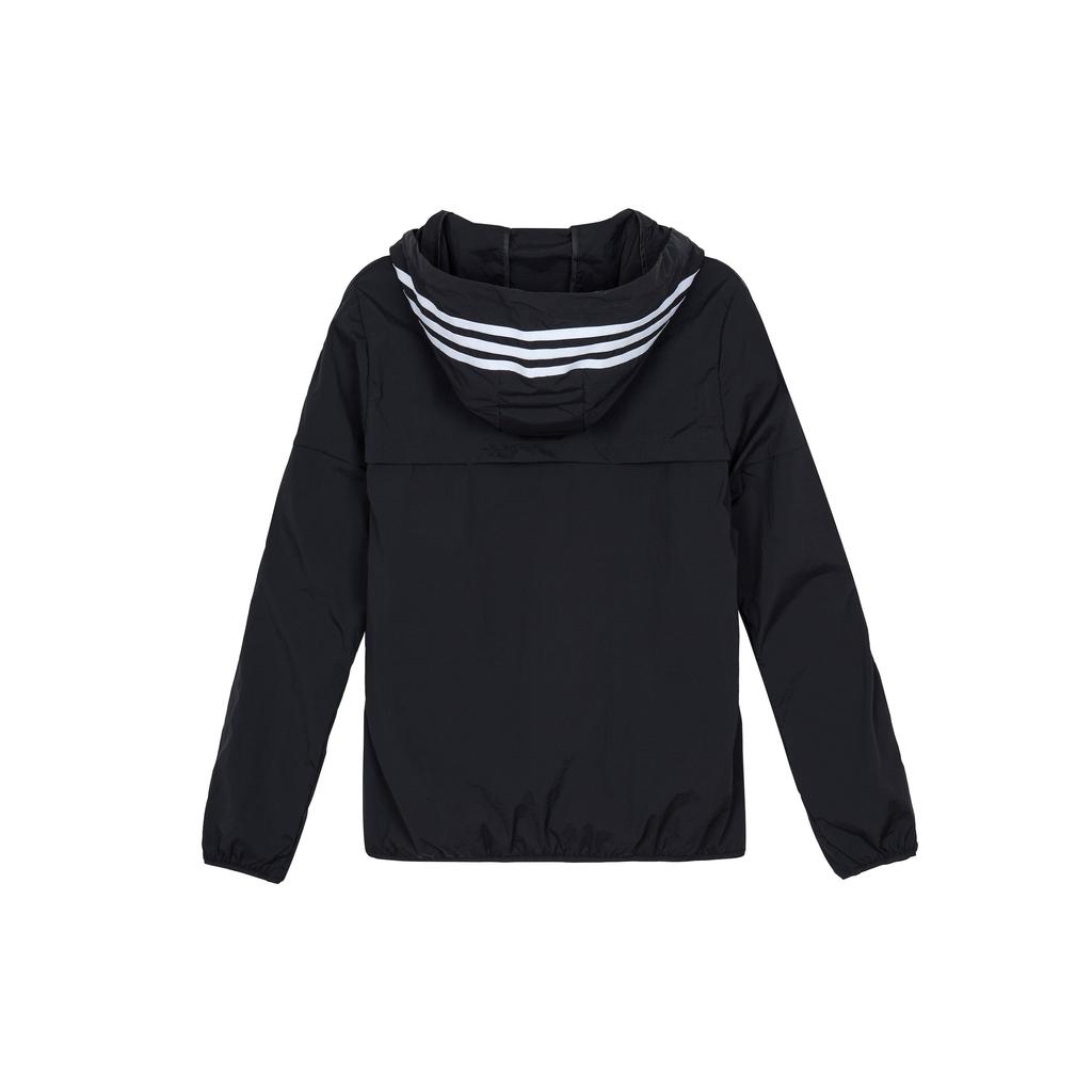 Adidas Loose Casual Long Sleeve Hooded Jacket Unisex Outerwear Black FT2888