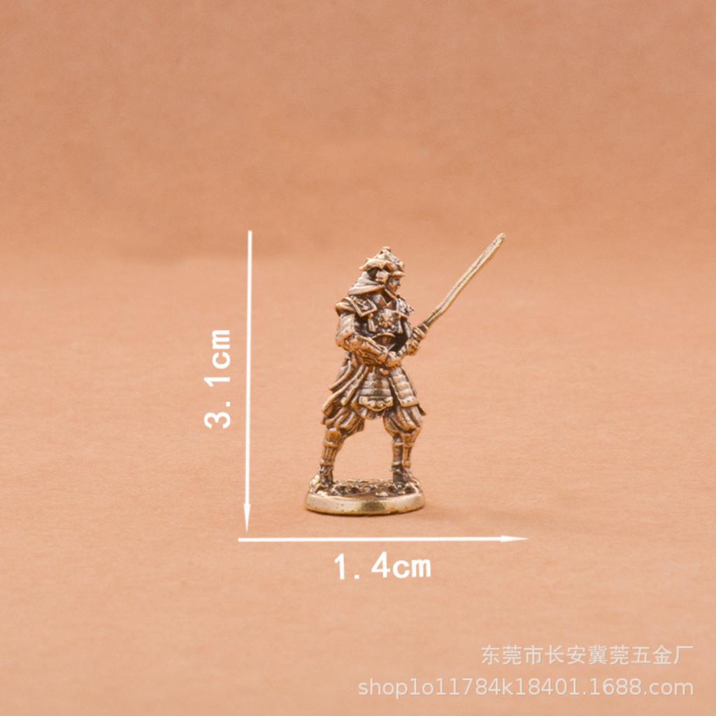 Massives Messing Shogunat Figur: Modell Spielzeug Geschenk für Jungen - Einzigartige Brettspielfiguren-Ausstellung