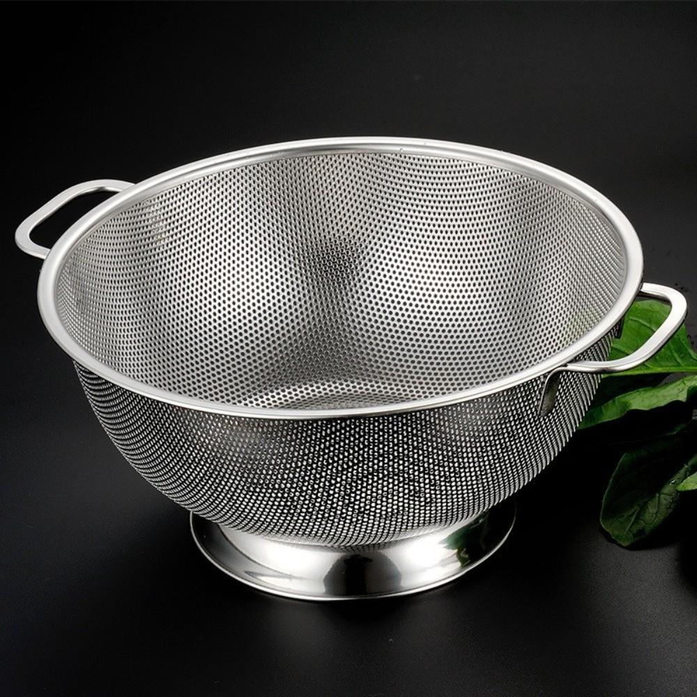 Thickened Rice Pasta Strainer Rust-Resistant Vegetable Washing Basket  Dishwasher Safe
