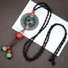 Collana in ceramica intrecciata in stile nazionale retrò, collana da donna, accessori per abbigliamento