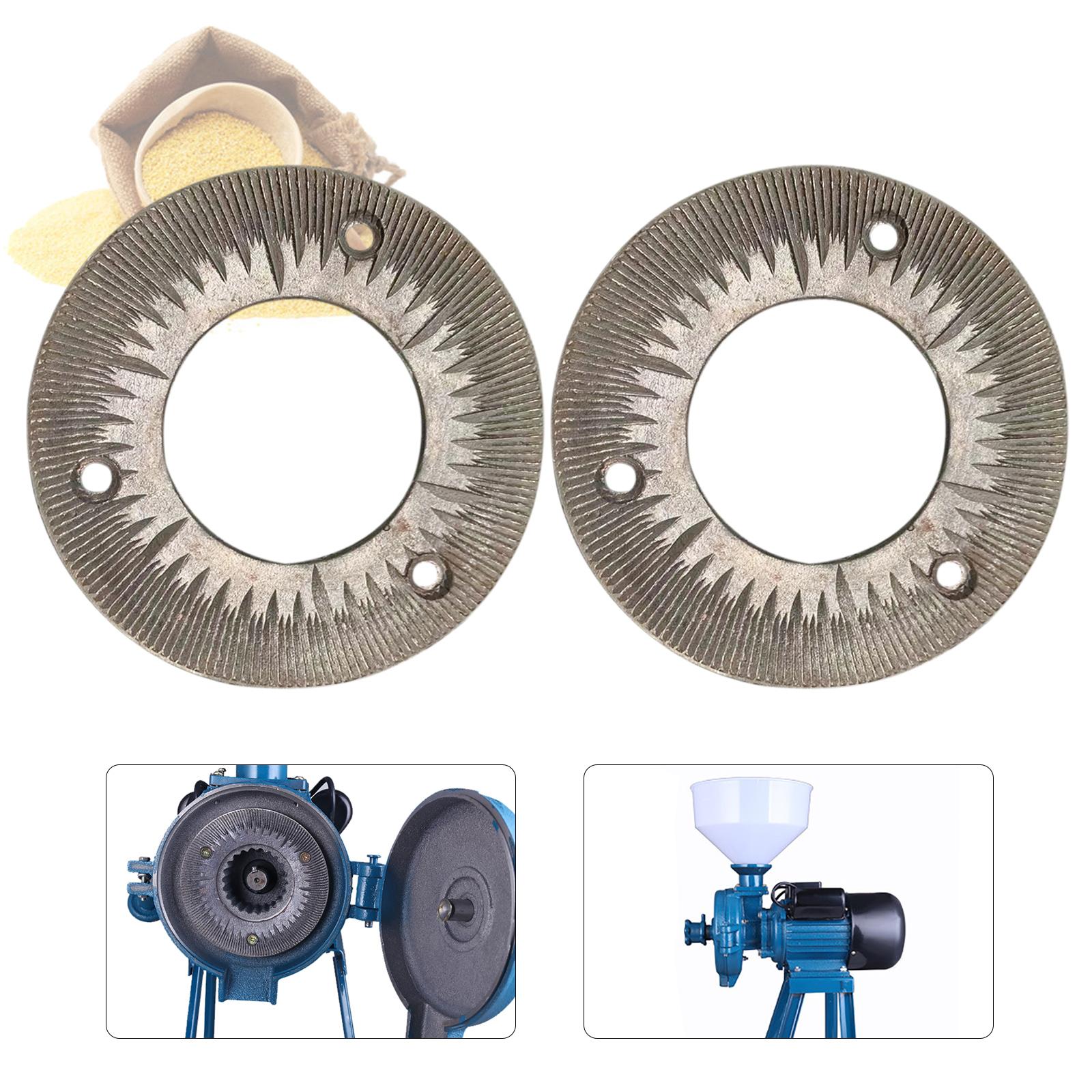 

2Pcs Grinding Plates, High Hardness Alloy Dry Grinding Discs for Grain Mill, Precision Machined Replacement Grinding Plates Pair 2pcs сірий