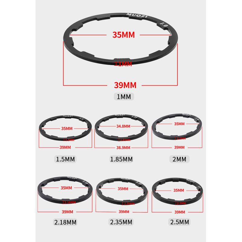 Aluminum Alloy Cassette  Flywheel  Spacer Mountain Road Bike Hub Tower Base Washer 1/1.5/1.85/2/