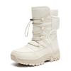 Mens Padded Cold Warm Thick Soles Lightweight Hiking Mountaineering Waterproof Non-slip Sports and Leisure Tall Snow Boots Cotton Shoes