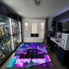 1PC Custom Name Neon City Theme Floor Mat Ideal for Living Room, Game Rooms, Office, Bedroom,Floor Mat Playful Design