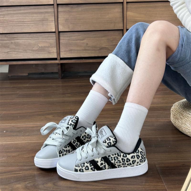 

Обувь для скейтбординга с леопардовым принтом в гонконгском стиле, модели Ins Tide для пар, универсальная спортивная и любительская обувь для скейтбординга, новые модели 2025 года 35