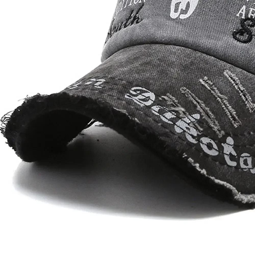 Four Seasons Men's Baseball Cap Casual Wash Embroidered Cap Curved Brim Bowler Sun Hat Official Website