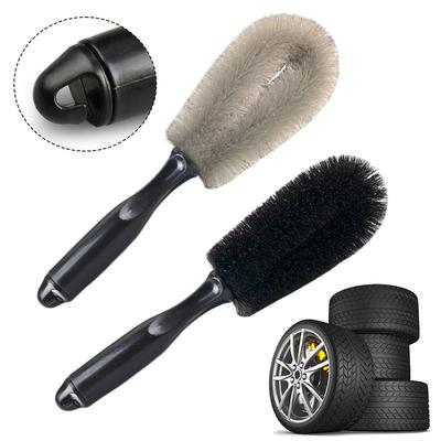 Car Wheel Wash Brush Soft Bristle Car Wheel Rim Hub Cleaning Brush Car Rim Scrubber Cleaner Duster Auto Motorcycle Wash Tool