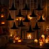 Halloween Witch Hat Pendant 12Pcs Hanging Ornaments, Paper Banner Decorations, Festival Decor for Parties Spooky Party Ceiling Drop Home Window