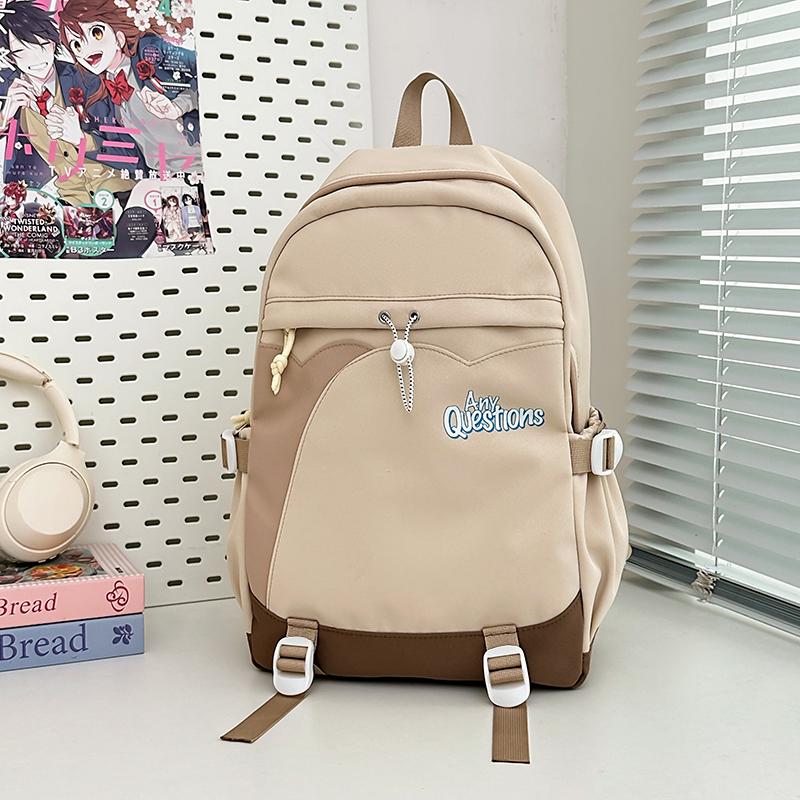 Sac d'école étudiant couleur contrastée Filles Sac à dos de campus Sac à dos pour ordinateur