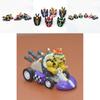 Super Mario Bros Kart Pull Back Car Action Figure Set 6 Pcs Colorful Collectibles