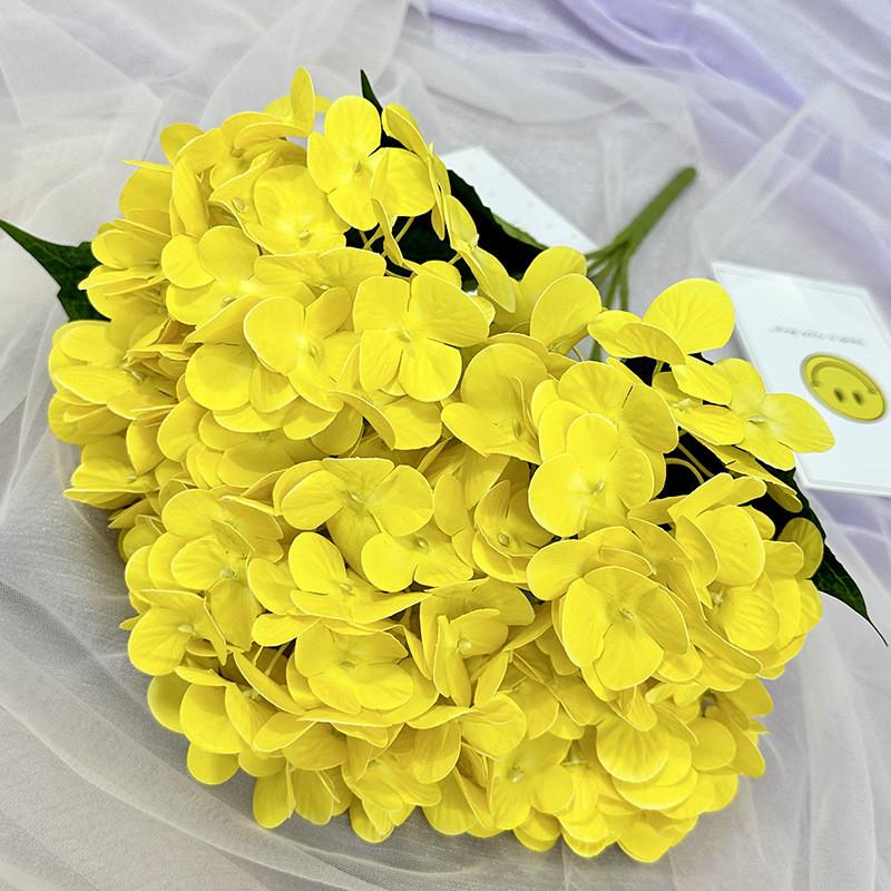 Elegant Hydrangea Artificial Flower Set With Silk Fabric For Home Decor And Wedding Arrangements