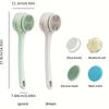 Electric Bath Bruhes Body Brush Back Scrubber for Shower Electric Body Scrub Brush Long Handle Back Brushes Bath and Body