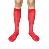 Chaussettes Homme Ultra-Fines Business Rayées Transparentes Sous le Genou Nylon Respirant Habillage Chaussettes Soie Glacée Affaires Formel