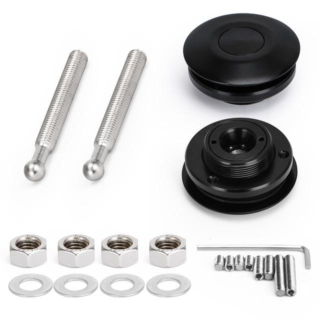 OYOTE 2PCS 2.4  62mm Push Button Quick Release Hood Bonnet Pins Lock Clip Car Bumper Latch Kit чёрный