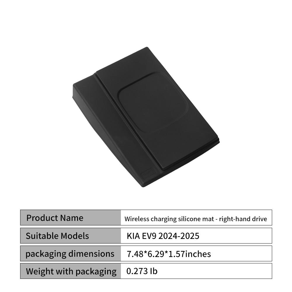 Cup Mat Central Control Armrest Silicone LHD/RHD Wireless Charger Mat For KIA EV6/EV9 2024-2025 Rear Screen Storage Box