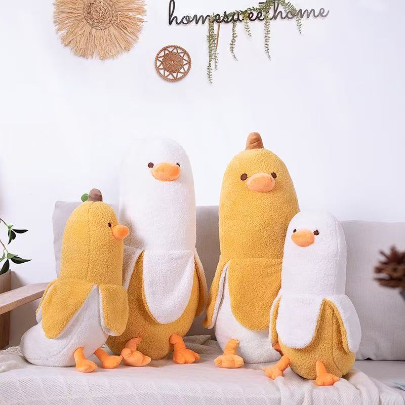 Funny Banana Duck Prank Gift - Hilarious Plush Pillow & Cute Animal Toy | Creative Gag Present for Jokes & Fun