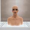 Mannequin Head with Shoulders Bald Hairpiece Stand Lifelike-Size