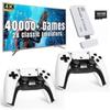 Console de jeu rétro sans fil avec 40 000 jeux classiques intégrés, sortie TV HDMI 4K, manette sans fil 2.4G, bâton de jeu nostalgique 64G Yaoy Sty-1
