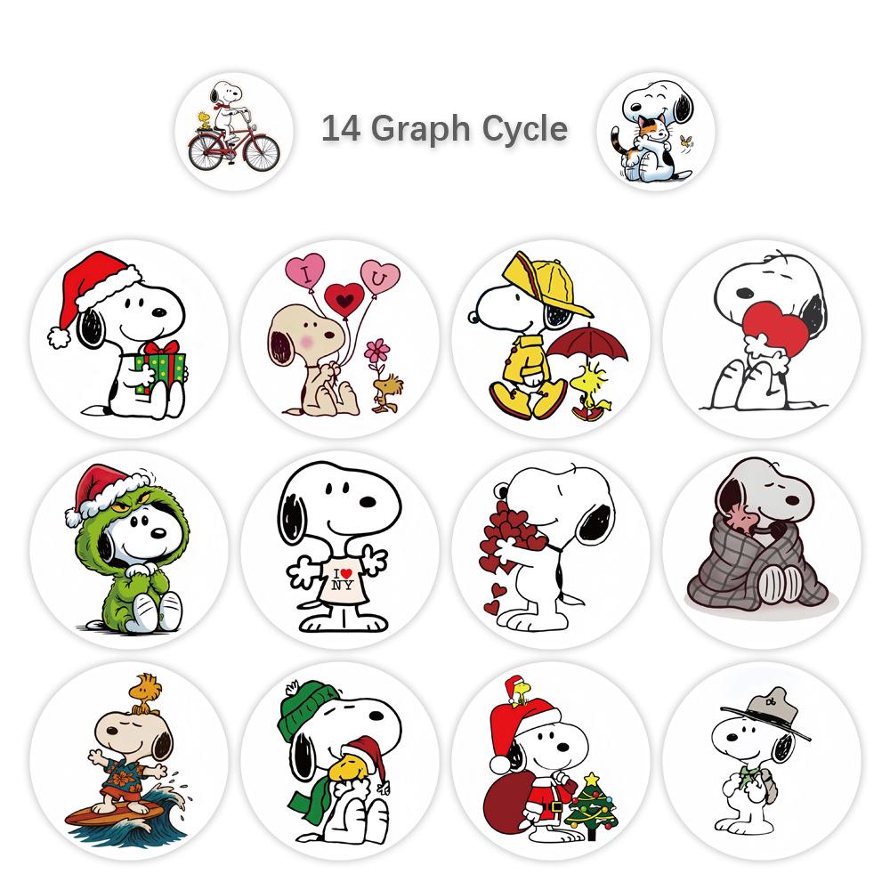 Snoopy Stickers Roll: 500 Decorative Stickers for Journals, Car, Phone Cases, and Water Cups