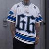 Mens Short Sleeve T-Shirt With Geometric Print Quick-Dry Breathable Cotton Blend Slim Fit Casual Tee Youth